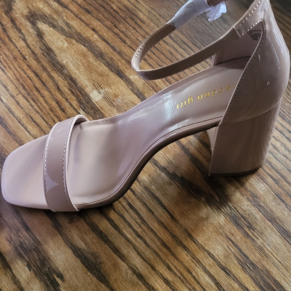 Madden Girl Nude Block Heel Sandals